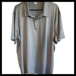 Mens XL Gray Short Sleeve Polo Shirt Golf Casual Everyday